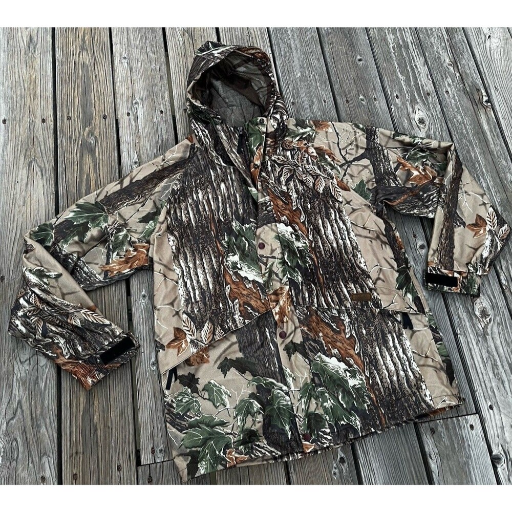 Cabela's Whitetail Clothing Men's L Tall Gore-Tex Camo Rain Jacket Hunting USA